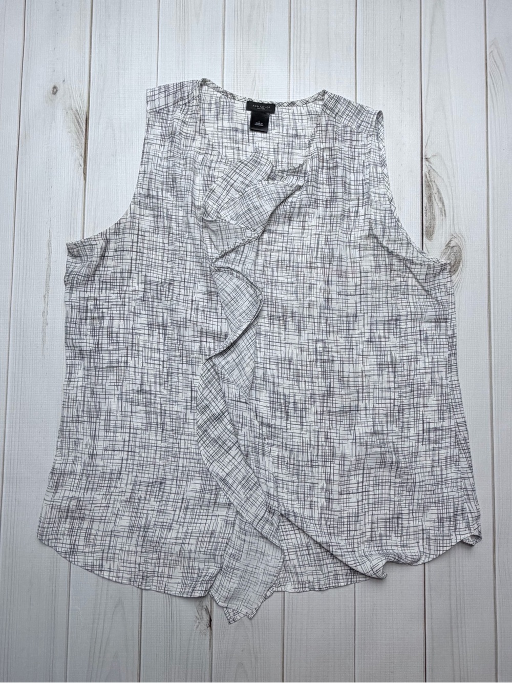 Ann Taylor Sleeveless Ruffle Front Camisole